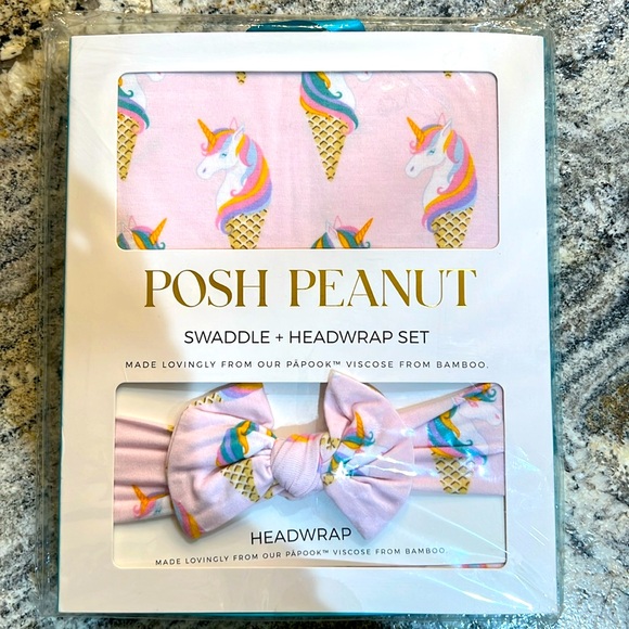 Posh Peanut Other - COPY - Posh Peanut bamboo swaddle + headwrap! NIB